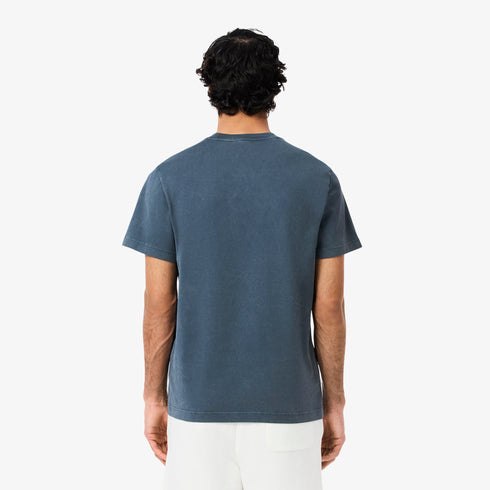 LACOSTE Washed Effect Heavy Jersey T-Shirt Mens Apparel