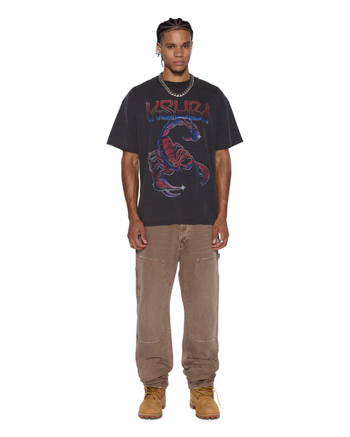 KSUBI Venom Ekcess Ss Tee Faded Blk Mens Apparel