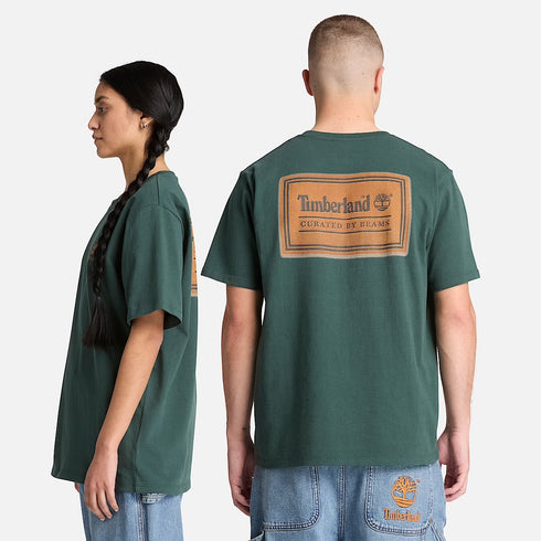 TIMBERLAND x BEAMS Cotton Print T-shirt Mens Apparel Tee