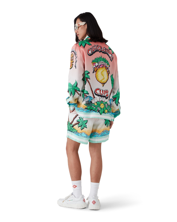 Robe Casa Blanca Soie Blanche - Taille US 2 (34) - Collection Tennis Club - Neuf Avec étiquettes