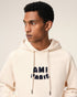 AMI PARIS Beige Cotton Hoodie With Ami Paris Patch Unisex Apparel