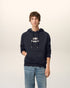 AMI PARIS Navy Cotton Hoodie With Ami Paris Patch Unisex Apparel