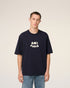 AMI PARIS Navy Cotton Ami Paris Patch T-Shirt Mens Apparel