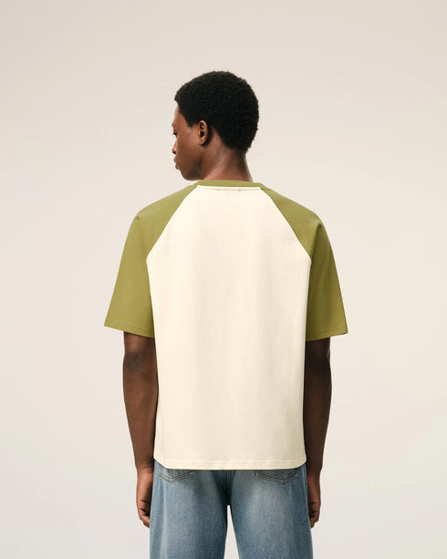 AMI PARIS Knitted Patch T-Shirt Mens Apparel