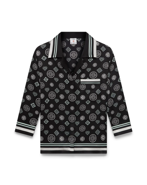 CASABLANCA Monogram Pyjama Silk Satin Shirt Women's Apparel