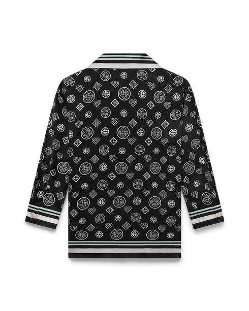 CASABLANCA Monogram Pyjama Silk Satin Shirt Women's Apparel