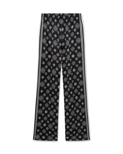 CASABALNCA Monogram Pyjama Silk Satin Trousers Women's Apparel