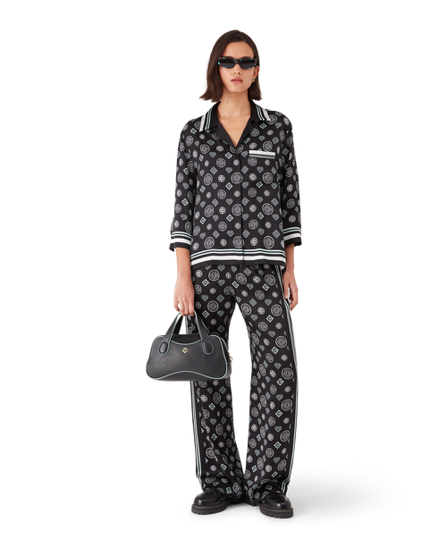 CASABLANCA Monogram Pyjama Silk Satin Shirt Women's Apparel
