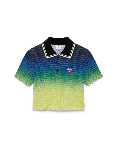 CASABLANCA Gradient Short Sleeve Polo Shirt Women's Apparel
