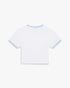 CASABLANCA Tennis Landscape Ringer Baby Short Sleeve T‑Shirt Women's Apparel