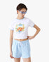 CASABLANCA Tennis Landscape Ringer Baby Short Sleeve T‑Shirt Women's Apparel