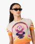 CASABLANCA Sporchid Printed Mesh Baby Short Sleeve T‑Shirt Women's Apparel