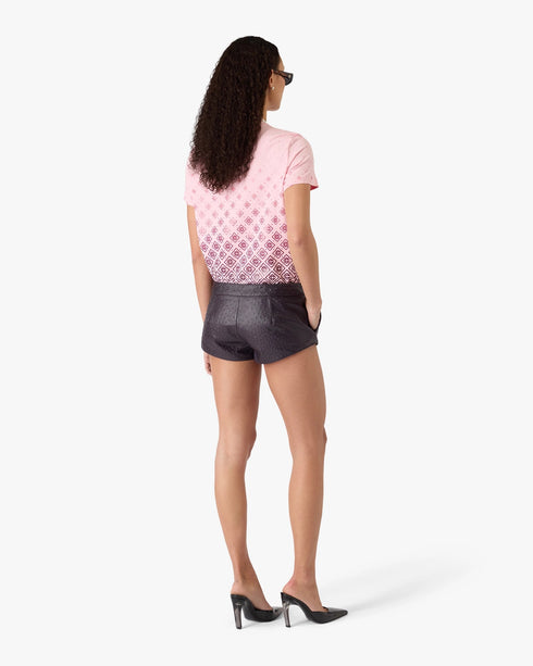 CASABLANCA Aubergine Gradient Monogram Short Sleeve T‑Shirt Women's Apparel