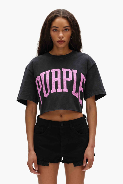 PURPLE BRAND W1050 Hwt Jersey Boyfriend Tee Womens Apparel