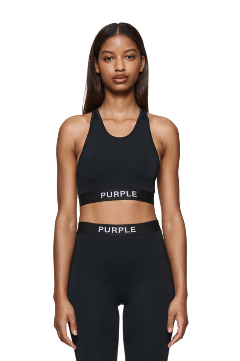 PURPLE BRAND W8011 Black Beauty Racer Bralette Womens Apparel