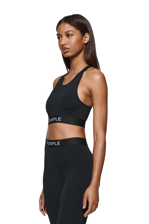 PURPLE BRAND W8011 Black Beauty Racer Bralette Womens Apparel