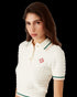 CASABLANCA Cotton Bouclé Polo Shirt Womens Apparel