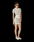 CASABLANCA Cotton Tuck Stitch Knit Mini Skirt Womens Apparel