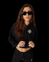 CASABLANCA Pearl Diamond Cc Patch Crop Hoodie Womens Apparel