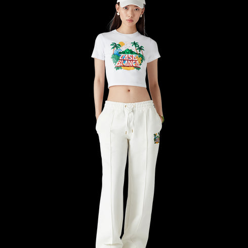 CASABLANCA Casa Beach Wave Baby Tee Womens Apparel