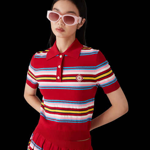 CASABLANCA Stripe Polo Shirt Womens Apparel