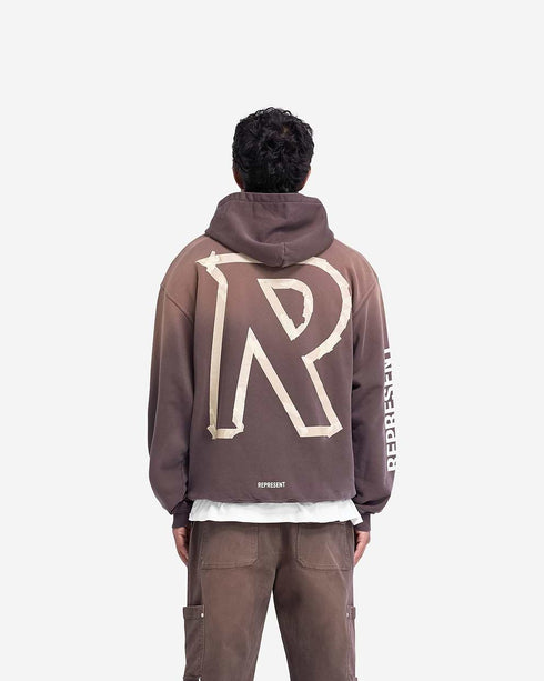 REPRESENT Masking Tape Initial Hoodie Mens Apparel