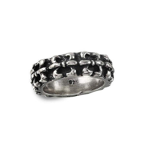 AG ROCK Fleur de Lis Sterling Silver Band