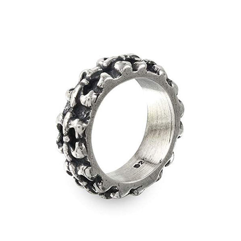 AG ROCK Fleur de Lis Sterling Silver Band