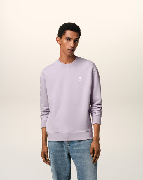 AMI PARIS Purple Cotton Ami de Coeur Sweatshirt Unisex Apparel