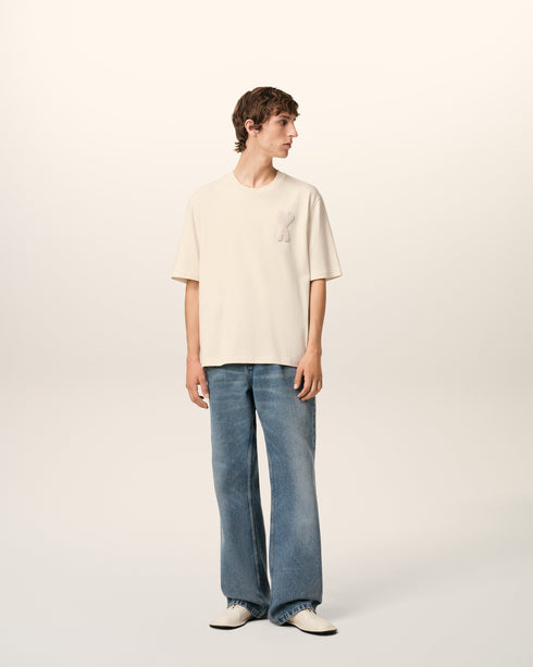 AMI PARIS Cotton Ami de Coeur Patch T-Shirt Mens Apparel