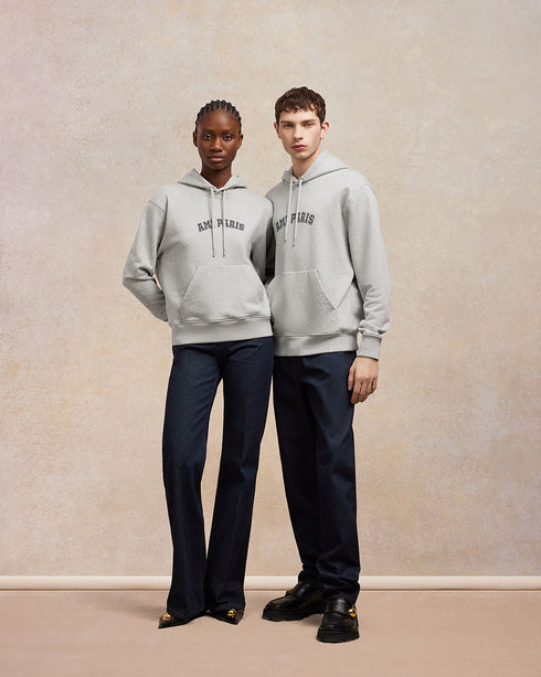 AMI PARIS hoodie in loopback organic cotton fleece Unisex Apparel