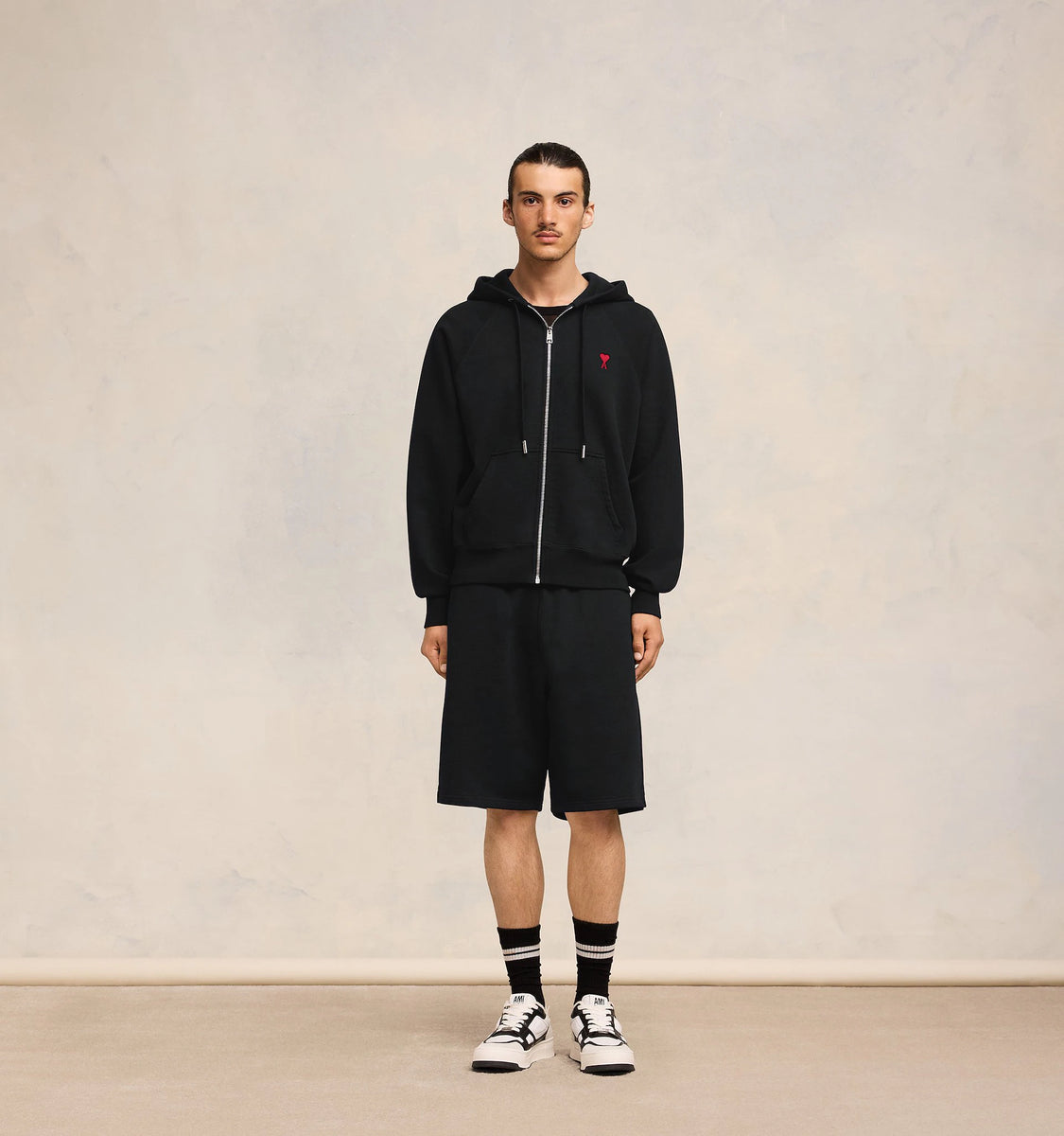 AMI PARIS Ami De Coeur Zipper Hoodie Mens Apparel – ASPHALT