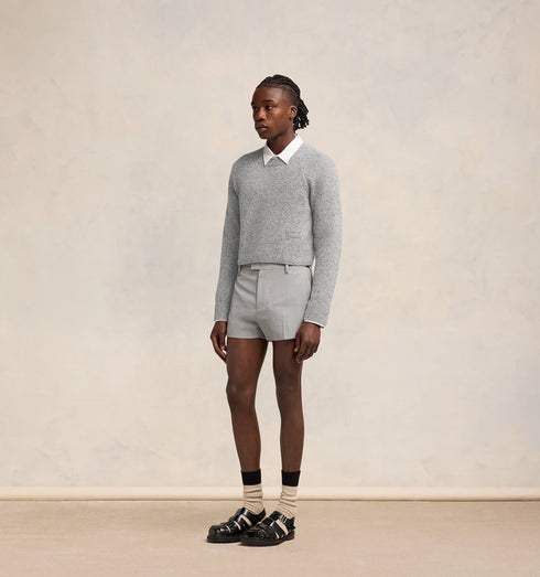 AMI PARIS Pull Col Rond Embroderie Ami Mens Apparel