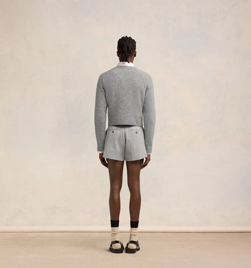 AMI PARIS Pull Col Rond Embroderie Ami Mens Apparel