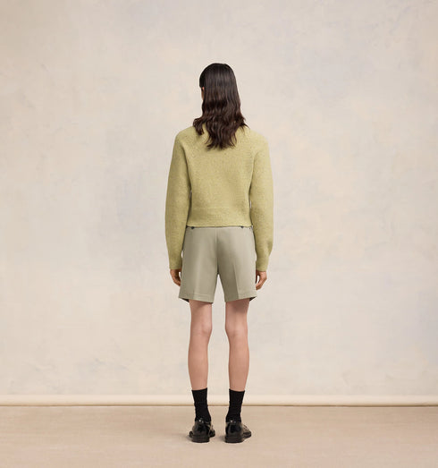 AMI PARIS Pull Col Rond Embroderie Ami Mens Apparel