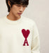 AMI PARIS Pull Ami De Coeur Rouge Mens Apparel