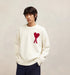 AMI PARIS Pull Ami De Coeur Rouge Mens Apparel
