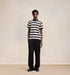 AMI PARIS Striped Ami de Coeur T-shirt Mens Apparel
