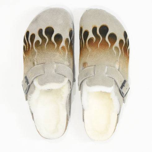 BIRKENSTOCK Asphalt X Loso Boston Shearling Unisex Slippers