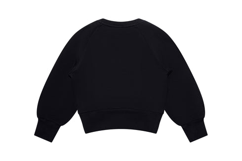 BALMAIN Cropped Logo Sweatshirt Kids Apparel