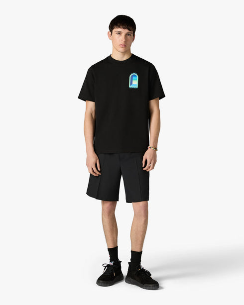 Black & Mint L'Arche Short Sleeve T-Shirt back