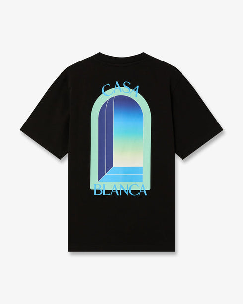 Black & Mint L'Arche Short Sleeve T-Shirt front
