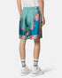 VERSACE Coral Theatre Silk Shorts Mens Apparel