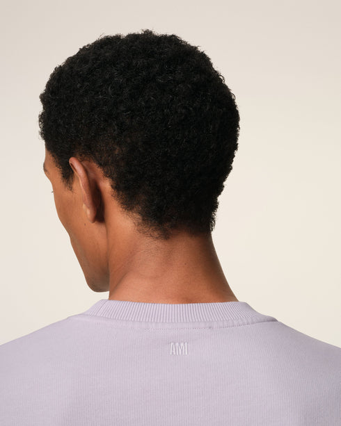 AMI PARIS Purple Cotton Ami de Coeur Sweatshirt Unisex Apparel
