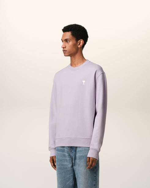 AMI PARIS Purple Cotton Ami de Coeur Sweatshirt Unisex Apparel