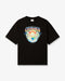 Black Airspray Oversized Short Sleeve T-Shirt front
