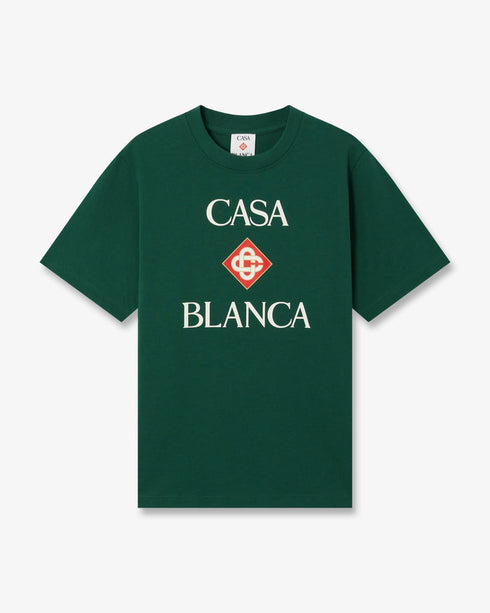 Green Casablanca Diamond Logo T-Shirt front