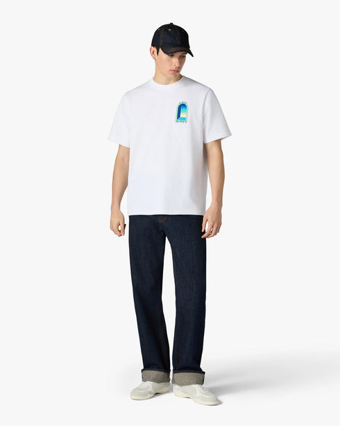 White & Mint L'Arche Short Sleeve T-Shirt back