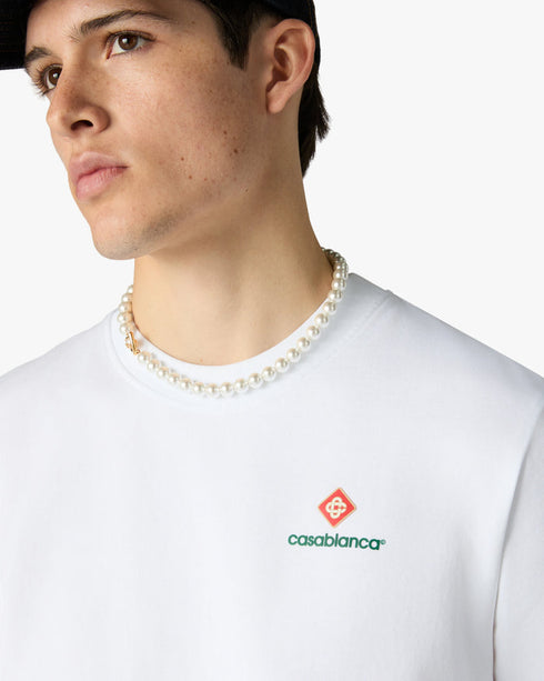 Casablanca White Sport Type Short Sleeve T-Shirt – model back