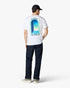 Casablanca White & Mint L'Arche Short Sleeve T-Shirt – model front